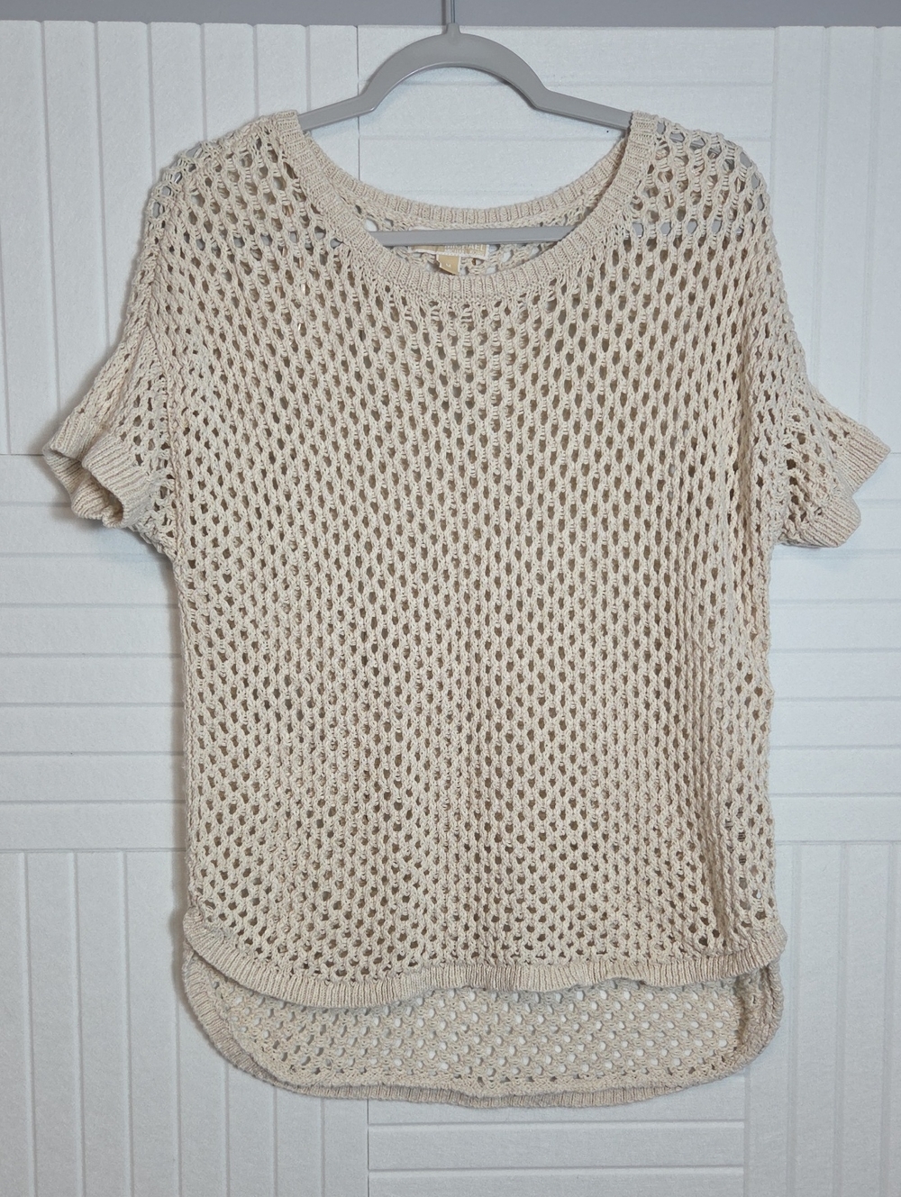 Michael Kors Cotton/Linen Short Sleeve Sweater Size M